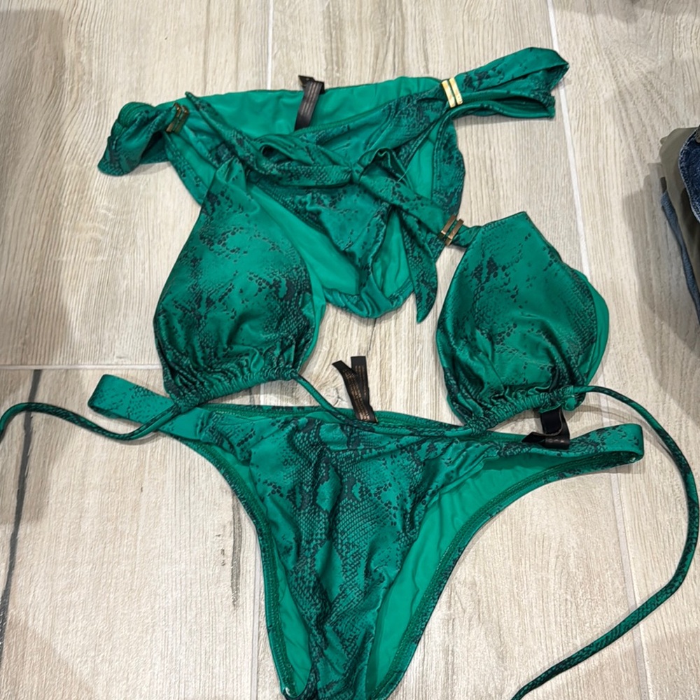 Vix Swimwear Emerald Snakeskin Bikini